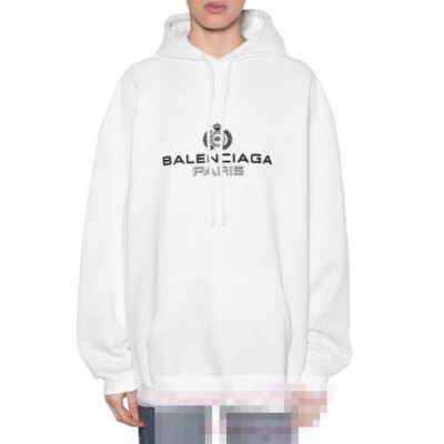 Balenciaga 2019 Mm/Wm Logo Oversize Cotton Hood Tee - 발렌시아가 남자 로고 오버사이즈 코튼 후드티 Bal010x.Size(xs - m).화이트