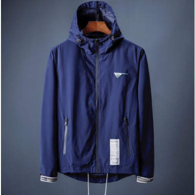 Prada 2019 Mens Casual Windproof Hood Jacket - 프라다 2019 남성 캐쥬얼 방풍 후드자켓 Pra0670x.Size(m- 2xl).블루