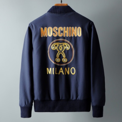 Moschino 2019 Mens Casual Bombar Jacket - 모스키노 2019 남성 캐쥬얼 봄버 자켓 Mos0022x.Size(m - 2xl).블루