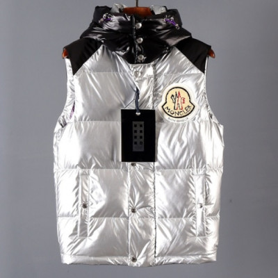 Moncler 2019 Mm/Wm Patch Logo Down Pedding Vest - 몽클레어 2019 남자 패치 로고 다운 패딩 조끼 Moc0521x.Size(s - 2xl).실버