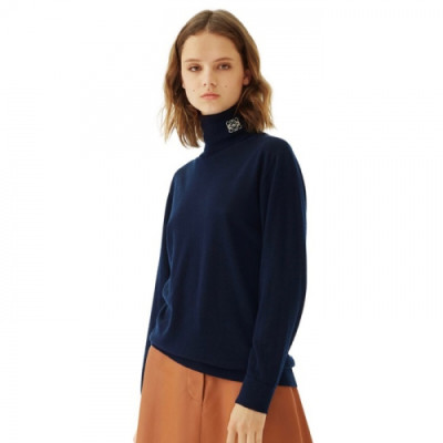 Loewe  2019 Womens Logo Turtle Neck Wool Sweater - 로에베 2019 여성 로고 터틀넥 울 스웨터 Loe0068x.Size (s - xl).네이비