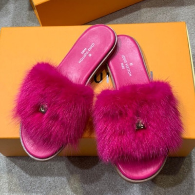 Louis Vuitton 2019 Ladies Mink Fur Slipper - 루이비통 2019 여성용 밍크퍼 슬리퍼 LOUS0181,Size(225 - 250).핫핑크