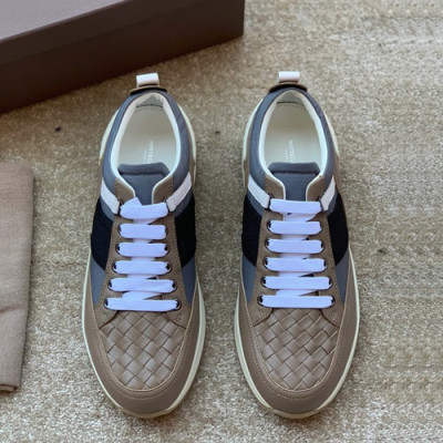 Bottega Veneta 2019 Mens Leather Sneakers - 보테가베네타 2019 남성용 레더 스니커즈, BVS0023.Size(245 - 265).카키그레이