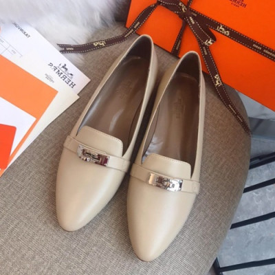 Hermes 2019 Ladies Leather Loafer- 에르메스 2019 여성용 레더 로퍼 HERS0167,Size(225 - 250).베이지