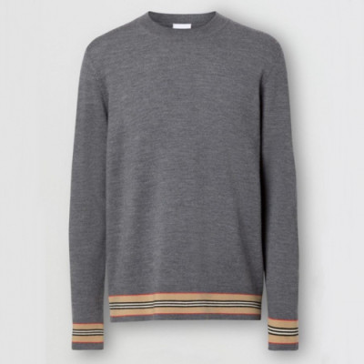 Burberry 2019 Mens Retro Logo Wool Sweater - 버버리 2019 남성 레트로 로고 울 스웨터  Bur0873x.Size(s - 2xl).그레이