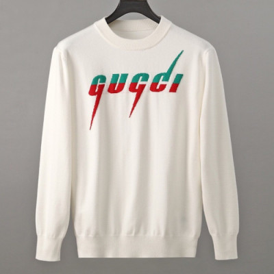 Gucci 2019 Mens Logo Crew - neck Sweater - 구찌 2019 남성 로고 크루넥 스웨터 Guc01253.Size (m - 3xl).2컬러(블랙/화이트)