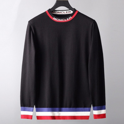 Moncler 2019 Mens Retro Logo Crew - neck Sweater - 몽클레어 2019 남성 레트로 로고 크루넥 스웨터  Moc0582x.Size(m - 2xl).2컬러(블랙/화이트)