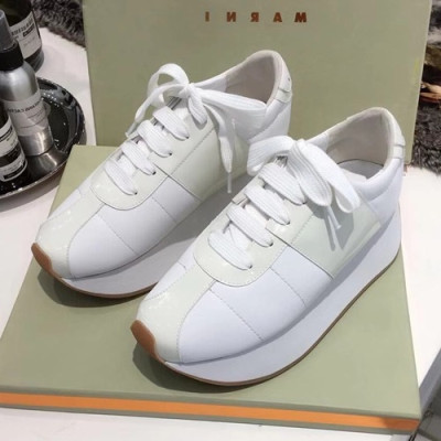 Marni 2019 Ladies Suede & Leather Running Shoes - 마르니 2019 여성용 스웨이드&레더 런닝슈즈 MARS0015.Size(225 - 245).화이트