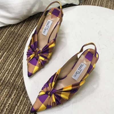 Jimmy Choo 2019 Ladies High Heel Slingback - 지미츄 2019 여성용 하이힐 슬링백, JIMS0059.Size(225 - 245).옐로우+퍼플