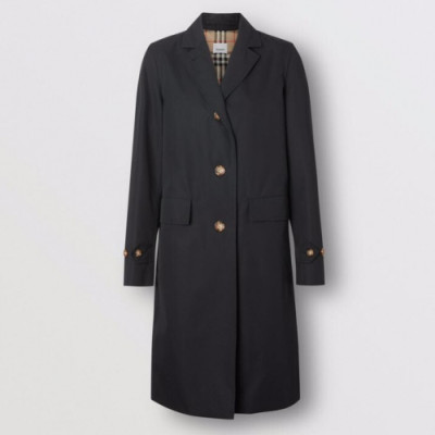 Burberry 2019 Womens Vintage Cotton Trench Coat - 버버리 2019 여성 빈티지 코튼 트렌치 코트 Bur0943x.Size(s - xl).블랙