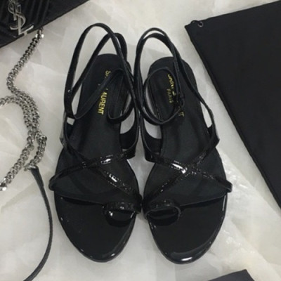 Saint Laurent 2019 Ladies Leather Sandal - 입생로랑 2019 여성용 레더 샌들,SLS0050.Size(225 - 250).블랙