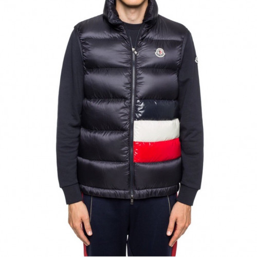Moncler  2019 Mens Patch Logo Down Pedding Vest - 몽클레어 2019 남성 패치 로고 다운 패딩 조끼 Moc0653x.Size(m - 3xl).네이비