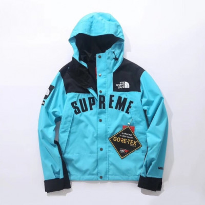 The North Face&Supreme Collabo 2019 Mens Mountain Windproof Jacket - 노스페이스&슈프림 콜라보 2019 남성 방풍 자켓 Nor0027x.Size(s - xl).블루