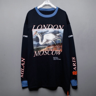 Heron Preston Mens Printing Tshirts - 헤론프레스턴 2019 남성 오버사이즈 긴팔티 Hron20x