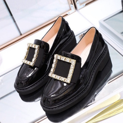 Roger Vivier 2019 Ladies Leather Loafer - 로저비비에 2019 여성용 레더 로퍼,RVS0090.Size(225 - 245).블랙