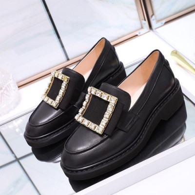 Roger Vivier 2019 Ladies Leather Loafer - 로저비비에 2019 여성용 레더 로퍼,RVS0092.Size(225 - 245).블랙