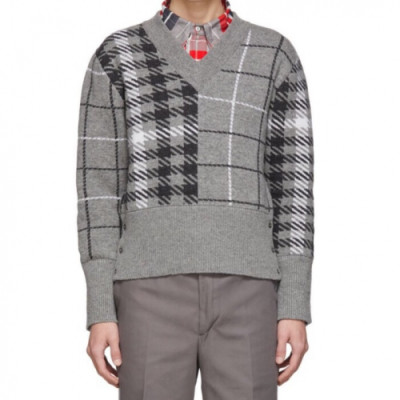 Thom Browne 2019 Mens Strap V-neck Sweater - 톰브라운 2019 남성 스트랩 브이넥 스웨터 Thom0190x.Size(s - l).그레이