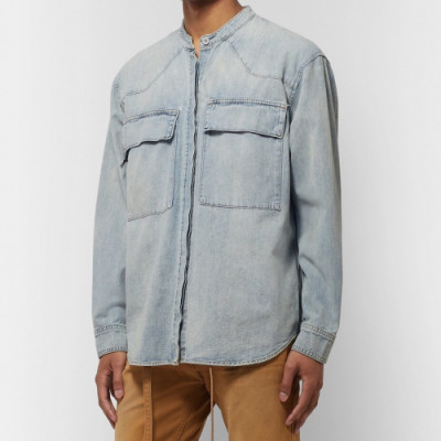 Fear of god 2019 Mens Oversize Minimal Denim shirt  - 피어오브갓 2019 남성 오버사이즈 미니멀 데님 셔츠 Fea029x.Size(s - xl).블루