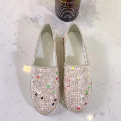 Chanel 2019 Ladies Tweed & PVC Slip On - 샤넬 2019 여성용 트위드&PVC 슬립온 CHAS0374.Size(225 - 250).연핑크