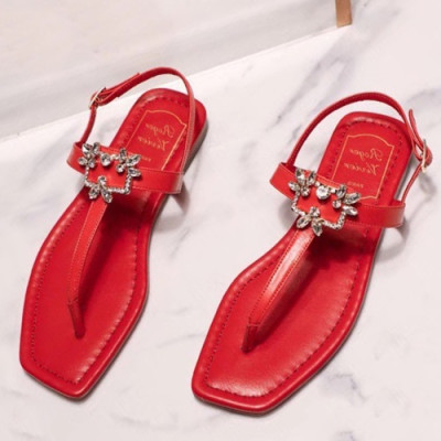 Roger Vivier 2019 Ladies Leather Sandal - 로저비비에 2019 여성용 레더 샌들 RVS0106.Size(225 - 245).레드