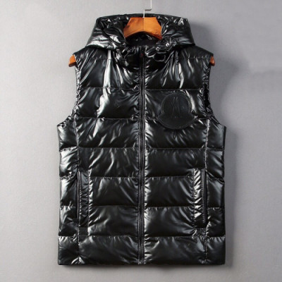 Moncler 2019 Mens Patch Logo Modern Down Padding Vest - 몽클레어 2019 남성 패치 로고 모던 다운 패딩조끼 Moc0681x.Size(l - 5xl).블랙