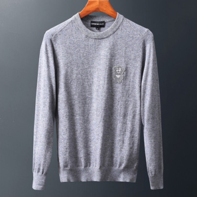 Armani 2019 Mens Crew  Neck Wool Sweater - 알마니 2019 남성 크루넥 울 스웨터 Arm0241x.Size(m - 3xl).그레이