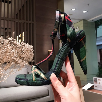 Burberry 2019 Ladies High Heel Sandal - 버버리 2019 여성용 하이힐 샌들 BURS0026,Size(225 - 245).그린