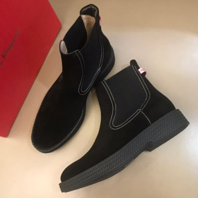 Ferragamo 2019 Mens Suede Boots - 페라가모 2019 남성용 스웨이드 부츠,FGMS0071,Size(240 - 275).블랙