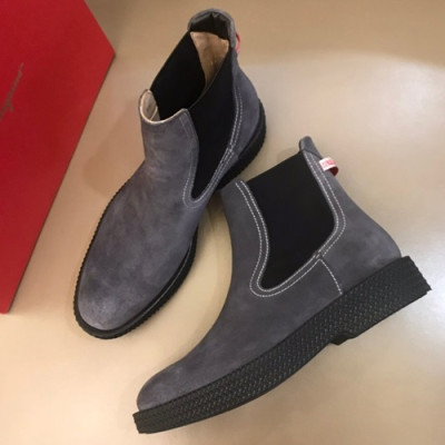 Ferragamo 2019 Mens Suede Boots - 페라가모 2019 남성용 스웨이드 부츠,FGMS0072,Size(240 - 275).그레이