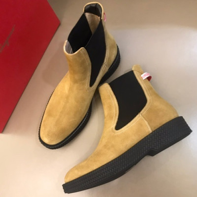 Ferragamo 2019 Mens Suede Boots - 페라가모 2019 남성용 스웨이드 부츠,FGMS0074,Size(240 - 275).베이지