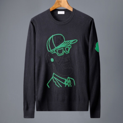 Moncler 2019 Mens Retro Logo Crew-neck Sweater - 몽클레어 2019 남성 레트로 로고 크루넥 스웨터  Moc0684x.Size(s - 2xl).블랙