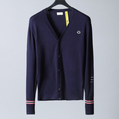 Moncler 2019 Mens Logo Wool cardigan - 몽클레어 2019 남성 로고 울 가디건 Moc0687x.Size(m - 3xl).네이비