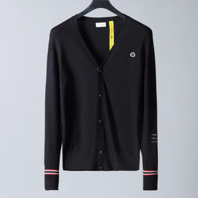 Moncler 2019 Mens Logo Wool cardigan - 몽클레어 2019 남성 로고 울 가디건 Moc0689x.Size(m - 3xl).블랙