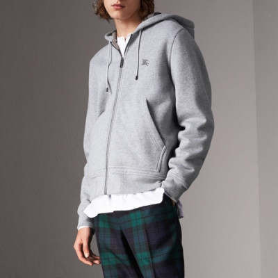 Burberry 2019 Mens Logo Casual Zip-up HoodT - 버버리 2019 남성 로고 캐쥬얼 집업 후드티 Bur1016x.Size(s - 2xl).그레이