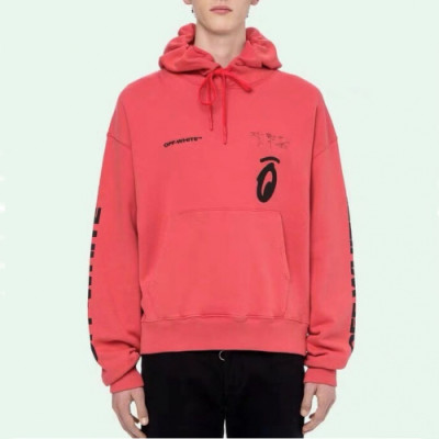 Off-white 2019 Mm/Wm Logo Cotton Oversize HoodT - 오프화이트 남자 로고 코튼 오버사이즈 후드티 Off0138x.Size(xs - l).오렌지