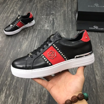 Philipp plein 2019 Mens Leather Sneakers  - 필립플레인 2019 남성용 레더 스니커즈 PPS0062,Size(240 - 275).블랙