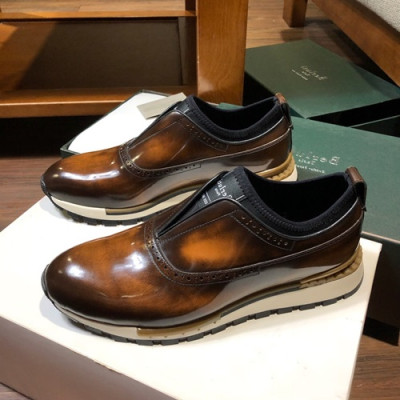 Berluti 2019 Mens Leather Sneakers -  벨루티 2019 남성용 레더 스니커즈 BERTS0022.Size(240 - 270).브라운