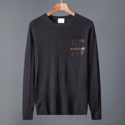 Burberry 2019 Mens Retro Logo Crew - neck Sweater - 버버리 2019 남성 레트로 로고 크루넥 스웨터  Bur01050x.Size(s - 2xl).블랙