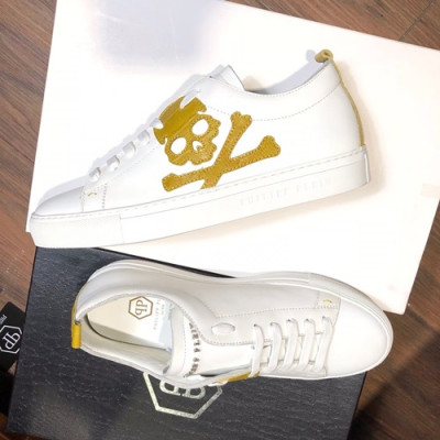 Philipp plein 2019 Mens Leather Sneakers  - 필립플레인 2019 남성용 레더 스니커즈 PPS0073,Size(240 - 270).화이트