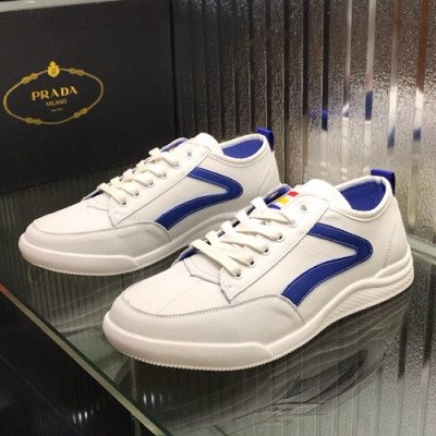 Prada 2019 Mens Leather Sneakers - 프라다 2019 남성용 레더 스니커즈 PRAS0157,Size(240 - 270).화이트