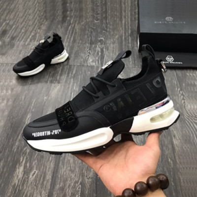 Philipp plein 2019 Mens Leather Sneakers  - 필립플레인 2019 남성용 레더 스니커즈 PPS0083,Size(240 - 275).블랙