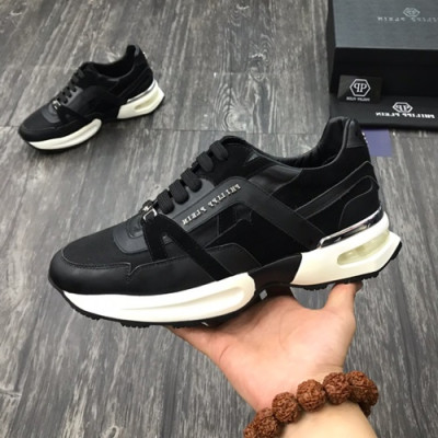 Philipp plein 2019 Mens Leather Sneakers  - 필립플레인 2019 남성용 레더 스니커즈 PPS0086,Size(240 - 275).블랙