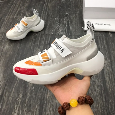 Palm Angels 2019 Mens Leather Running Shoes - 팜 엔젤스 2019 남성용 레더 런닝슈즈 PALS0007,Size(240 - 275).화이트