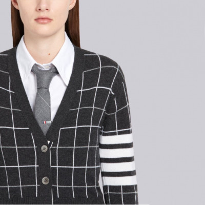 Thom Browne 2019 Womens Strap V-neck Cardigan - 톰브라운 2019 여성 스트랩 브이넥 가디건 Thom0218x.Size(s - l).2컬러(그레이/블랙)