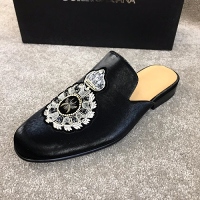 Dolce&Gabbana 2019 Mens Leather Bloafer - 돌체앤가바나 2019 남성용 레더 블로퍼 DGS0054,Size(240 - 270).블랙