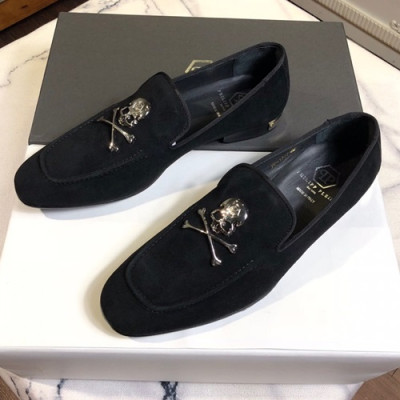 Philipp plein 2019 Mens Suede Loafer - 필립플레인 2019 남성용 스웨이드 로퍼 PPS0093,Size(240 - 270).블랙