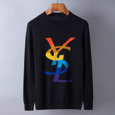 Saint Laurent 2019 Mens Crew-neck Wool Sweater - 입생로랑 2019 남성 크루넥 울 스웨터 Ysl0070x.Size(m -3xl).블랙