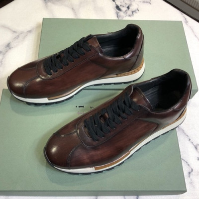 Berluti 2019 Mens Leather Sneakers -  벨루티 2019 남성용 레더 스니커즈 BERTS0037.Size(240 - 270).브라운