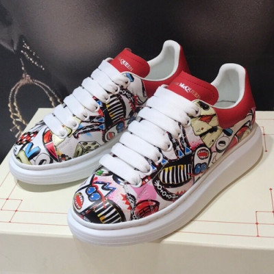 Alexander McQueen 2019 Mm/Wm Oversol Sneakers - 알렉산더맥퀸 2019 남여공용 오버솔 스니커즈 AMQS0090,Size(225 - 270).화이트+레드