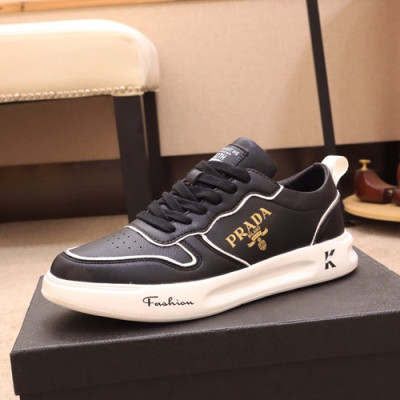 Prada 2019 Mens Leather Sneakers - 프라다 2019 남성용 레더 스니커즈 PRAS0159,Size(240 - 270).블랙